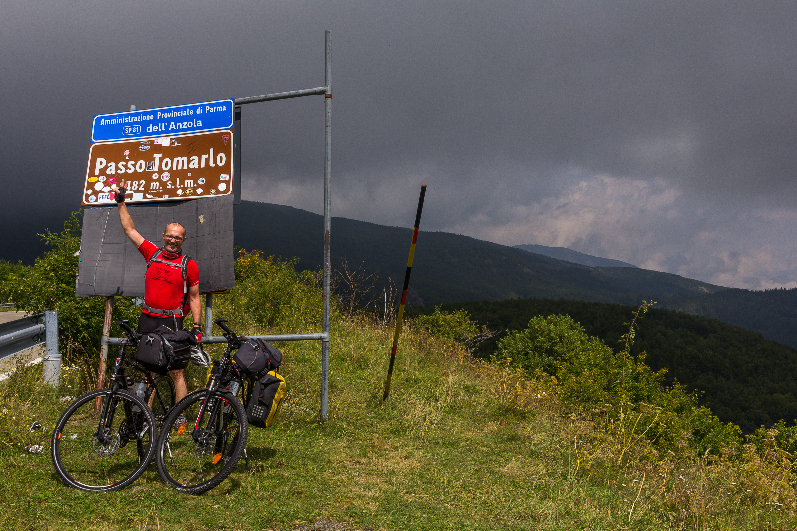 Geschafft – Passhöhe Passo del Tomarlo (1.482 m)